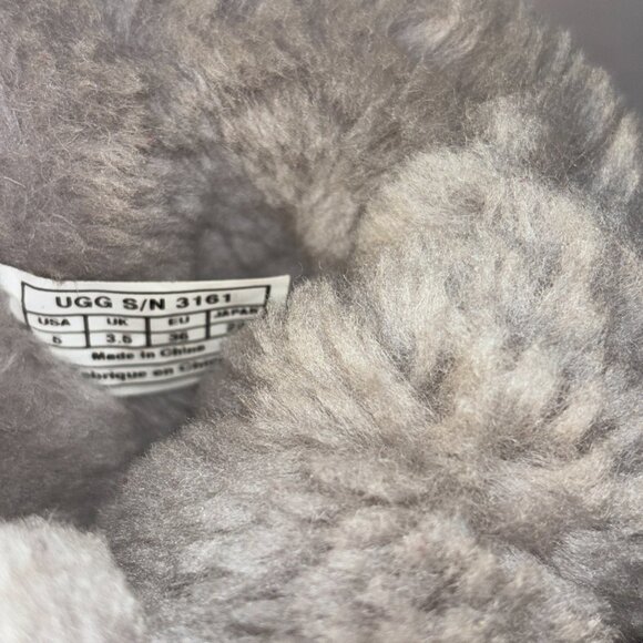 UGG Women’s Classic Short Sequin Boots Gray Silver US 5 Shearling Lined - Picture 14 of 14